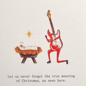 3/$10 Greeting Card from Cards Against Humanity - Red Guitar Christmas